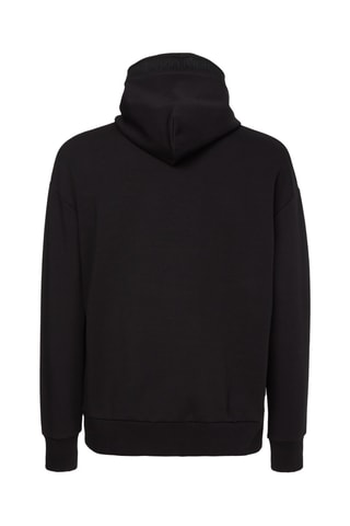 $Sweat à capuche en coton biologique Noir