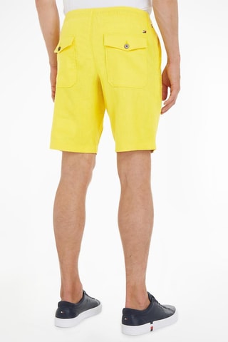 $Bermuda en lin Jaune