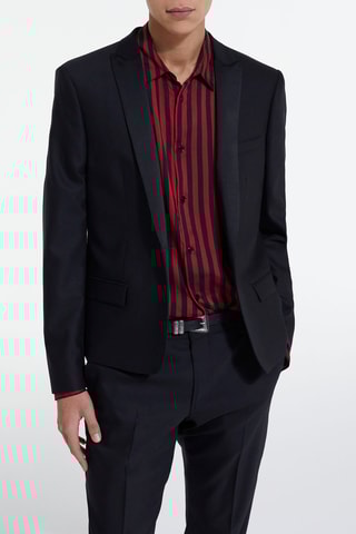 $Blazer en laine Noir