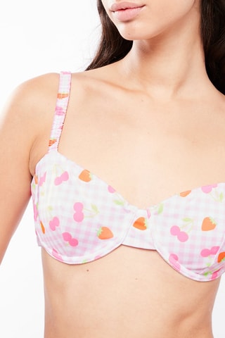 $Haut de maillot - Blanc et rose