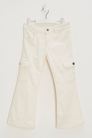 $Pantalon cargo - Blanc