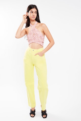 $Crop top - Rose clair et beige