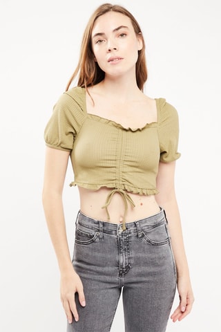 $Crop top - Kaki