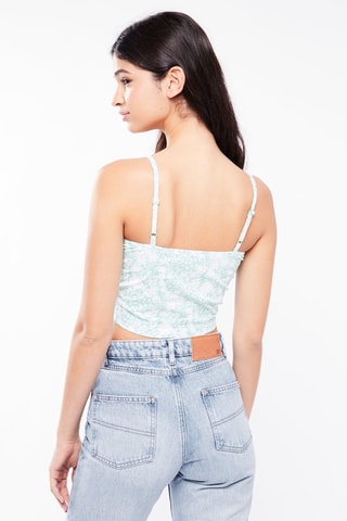 $Crop top - Vert d’eau et blanc