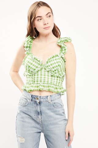 $Top - Vert et blanc