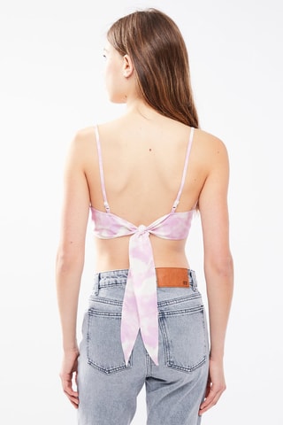 $Crop top tie and dye - Blanc et rose