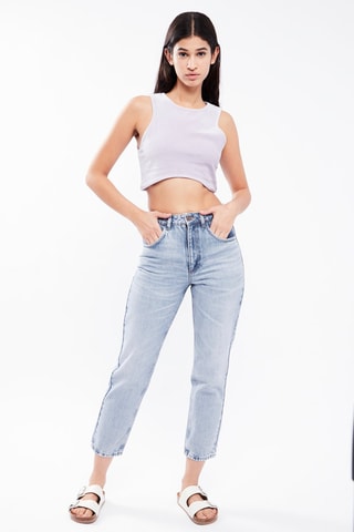 $Crop top en velours - Mauve