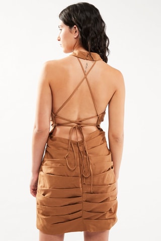 $Robe droite - Marron