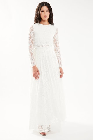 $Robe de mariée en dentelle - Blanc