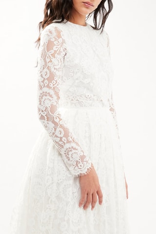 $Robe de mariée en dentelle - Blanc