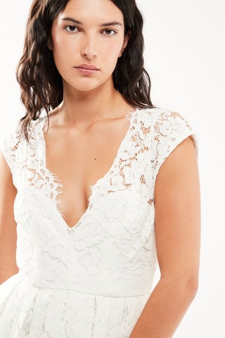 $Robe de mariée en dentelle - Blanc