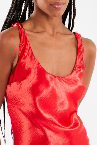$Robe longue - Rouge