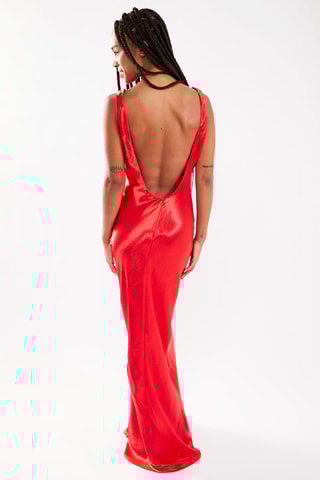 $Robe longue - Rouge