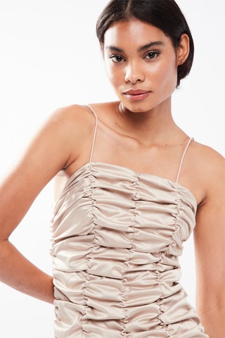 $Robe fourreau - Beige