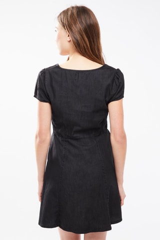 $Robe de maternité en jean - Noir