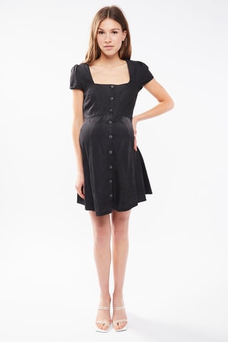 $Robe de maternité en jean - Noir