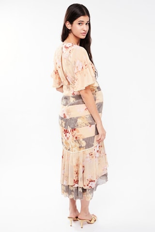 $Robe de maternité - Beige et anthracite