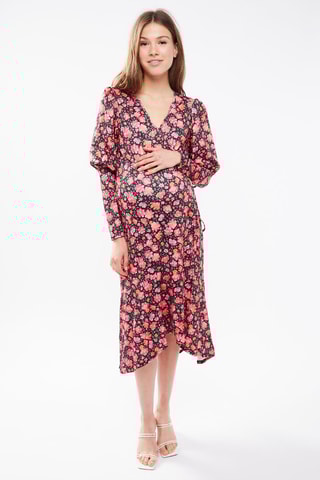 $Robe de maternité - Fuchsia et turquoise