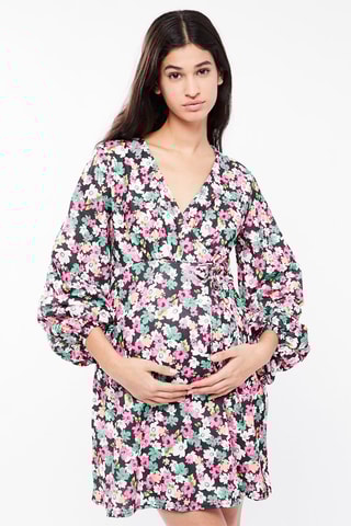 $Robe de maternité - Fuchsia et turquoise