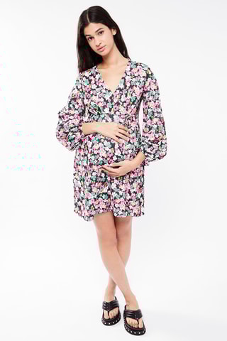 $Robe de maternité - Fuchsia et turquoise