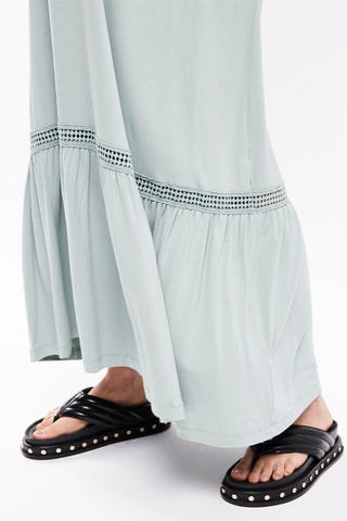 $Robe longue de maternité - Vert