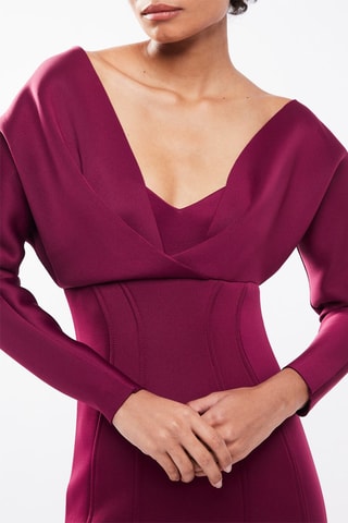 $Robe midi - Bordeaux