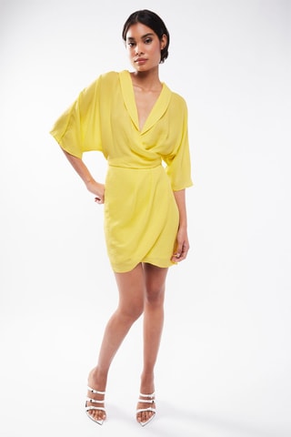 $Robe portefeuille - Jaune