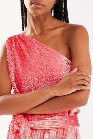 $Robe asymétrique - Rose