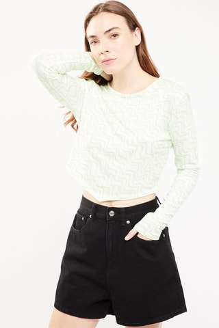 $T-shirt - Blanc et vert clair - Tall