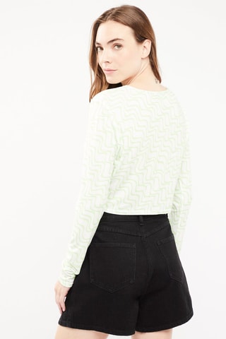$T-shirt - Blanc et vert clair - Tall