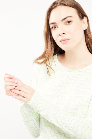$T-shirt - Blanc et vert clair - Tall