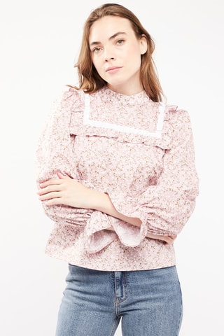$Blouse - Rose clair et blanc - Petite
