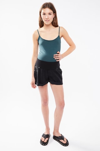 $Short de maternité en jean taille haute - Noir