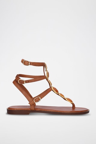 $Spartiates en cuir Chios - Camel