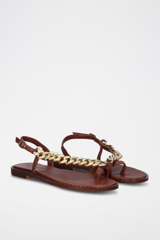 $Sandales en cuir Irene - Marron