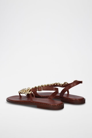$Sandales en cuir Irene - Marron