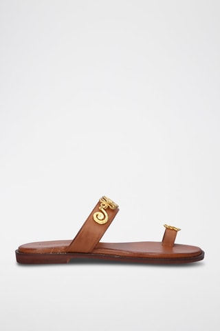 $Sandales en cuir Alicante - Camel et doré