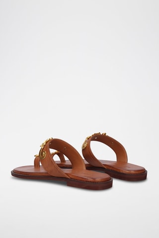 $Sandales en cuir Alicante - Camel et doré