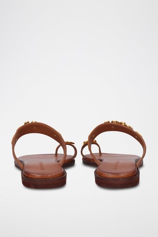 $Sandales en cuir Alicante - Camel et doré