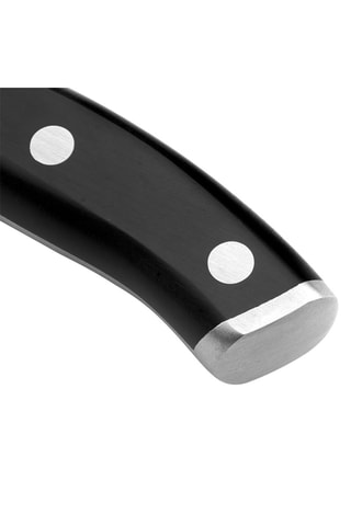 $Couteau Santoku en acier inoxydable 5Cr15MoV avec protection de lame Carbon - 18 cm