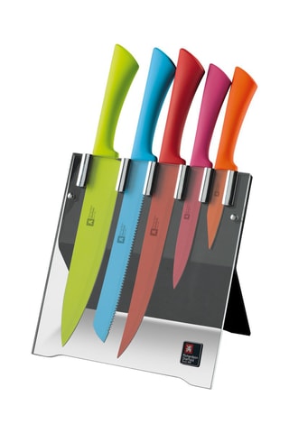 $Bloc de 5 couteaux de cuisine Love colour