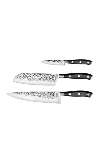 $3 couteaux de cuisine en acier inoxydable 5CR15MOV avec protection de lame Carbon