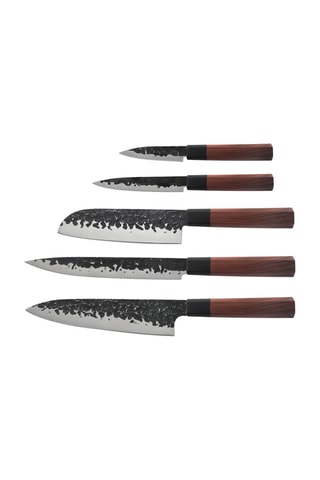 $Bloc magnétique de 5 couteaux de cuisine Samouraï