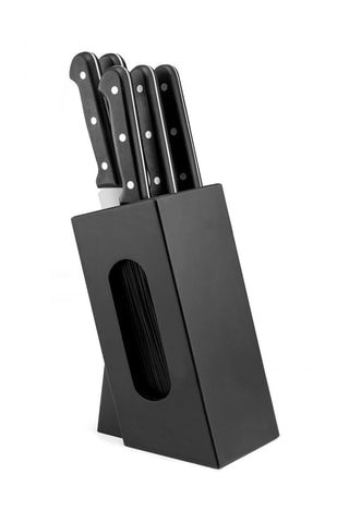 $Bloc de 5 couteaux en acier inoxydable Universal