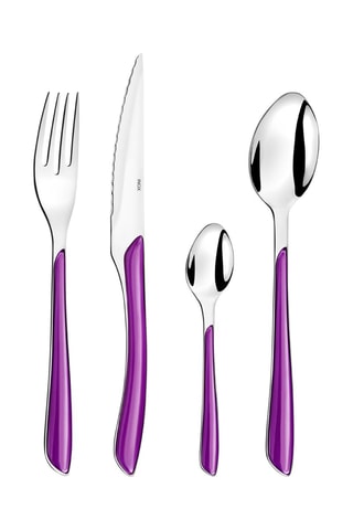$Ménagère en acier inoxydable Solstice Violet - 24 pièces