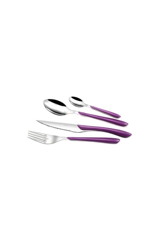 $Ménagère en acier inoxydable Solstice Violet - 24 pièces