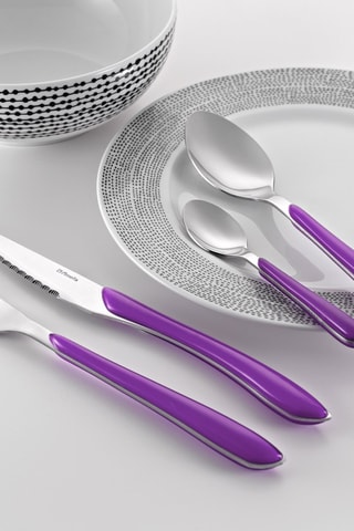 $Ménagère en acier inoxydable Solstice Violet - 24 pièces