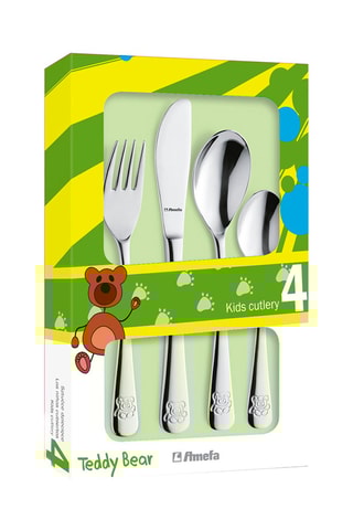 $Ménagère enfant en acier inoxydable 18/10  18/10 TEDDY - 4 pièces