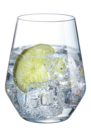 $2 coffrets 4 gobelets hauts en cristallin Diamantis - 40 cl