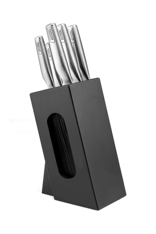 $Bloc de 6 couteaux en acier inoxydable Magnétique